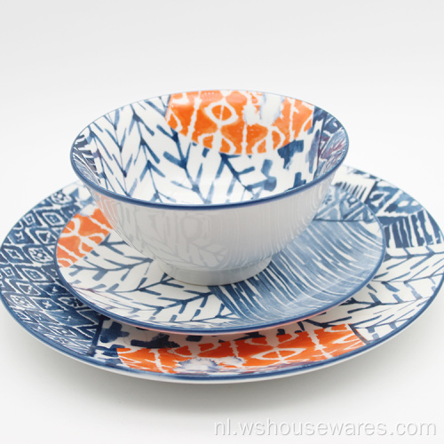 Hot Koop Nieuwe stijl porselein servies kleurrijke luxe sets